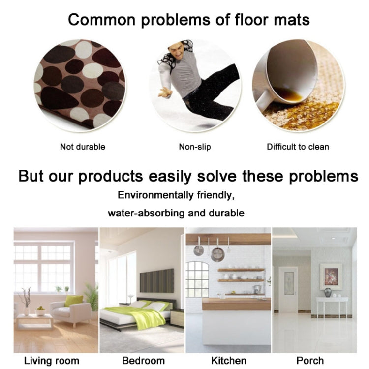 Absorbent Non-Slip Door Mat For Bedroom & Bathroom, Size:40x120cm