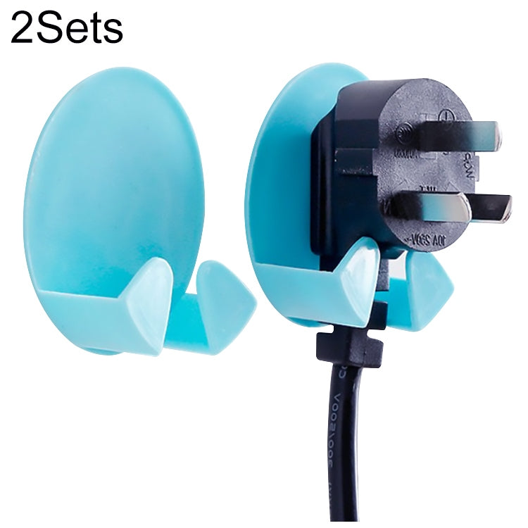 2 Sets Home Creative Design Family Powerful Hooks, Random Color Delivery