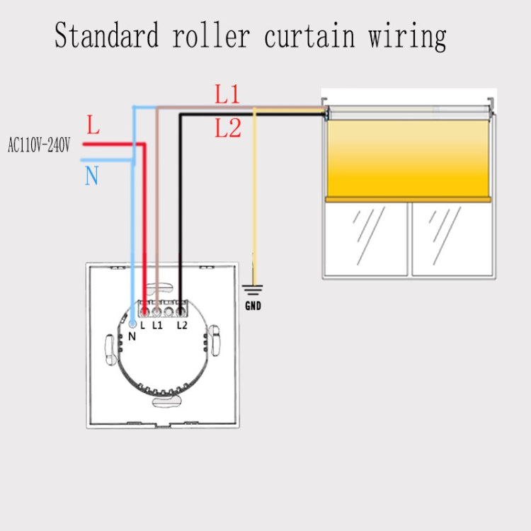 SM-SW101-C Wifi Smart Touch Curtain Wwitch Voice Control by Alexa and Google Phone Control For  Electric Curtain  Motor