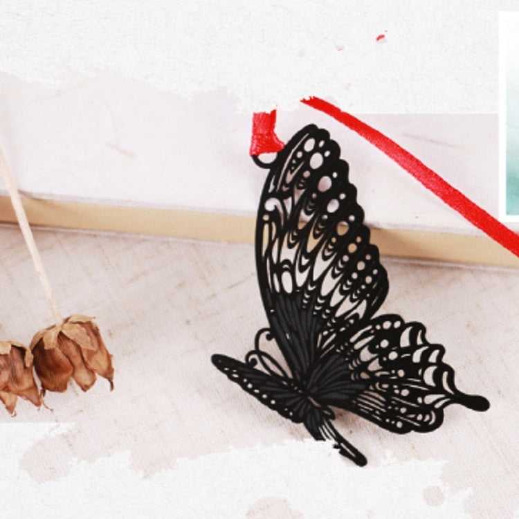 2 PCS Ferrous Metal Bookmarks Creative Stationery Gifts Butterfly