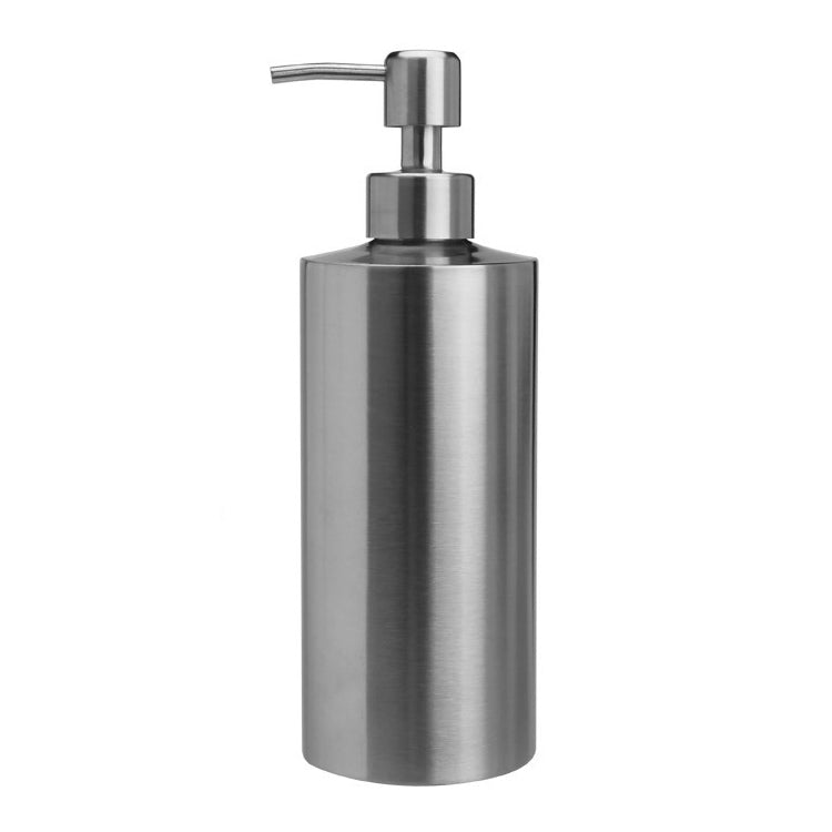 Stainless Steel Soap Dispenser Cylindrical Straight Emulsion Bottle, Specification:550ml