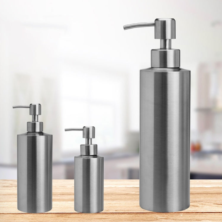 Stainless Steel Soap Dispenser Cylindrical Straight Emulsion Bottle, Specification:550ml