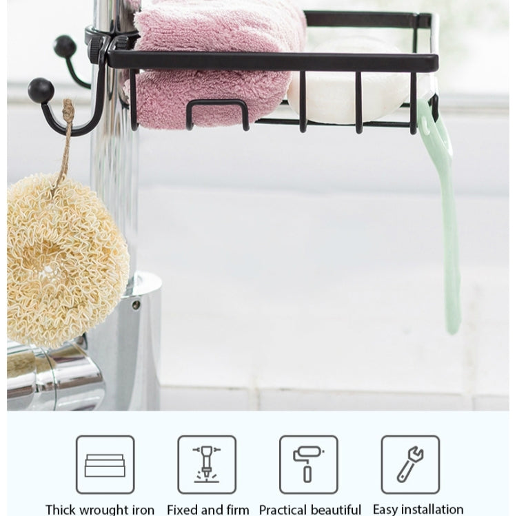 Faucet Rack Kitchen Rag Storage Drain Box Bathroom Bath Soap Cosmetic Storage Shelf Sink Hanging Basket
