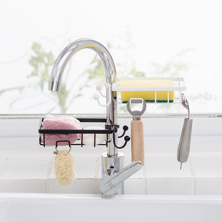 Faucet Rack Kitchen Rag Storage Drain Box Bathroom Bath Soap Cosmetic Storage Shelf Sink Hanging Basket