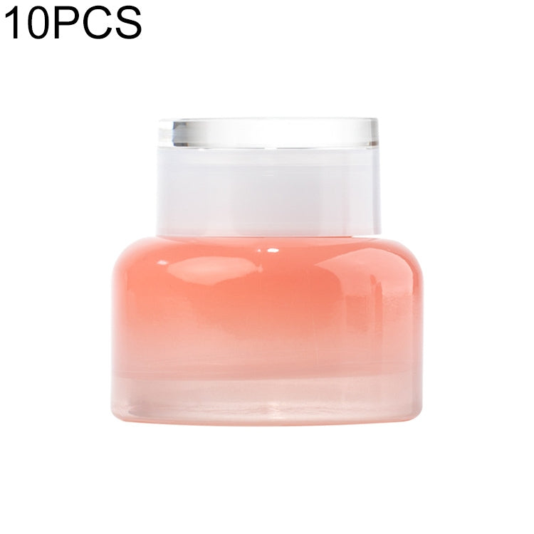 10 PCS Cream Bottle Lotion Bottle Toner Bottle Cosmetic Glass Bottle, Specification:50g Cream Bottle