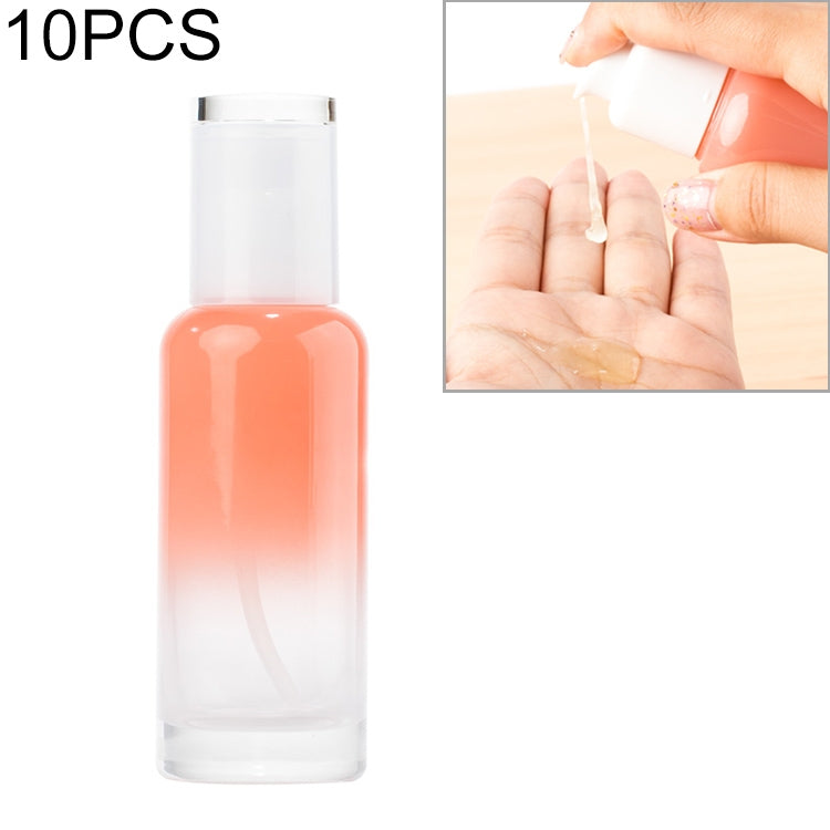 10 PCS Cream Bottle Lotion Bottle Toner Bottle Cosmetic Glass Bottle, Specification:100ml Lotion Bottle
