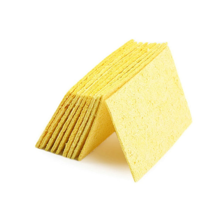 10 PCS High Temperature Resistant Soldering Iron Solder Tip Welding Cleaning Sponge Yellow Heatstable Cleaning Sponge