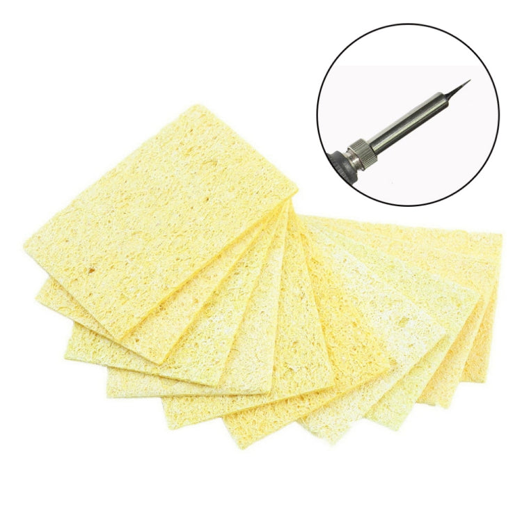 10 PCS High Temperature Resistant Soldering Iron Solder Tip Welding Cleaning Sponge Yellow Heatstable Cleaning Sponge