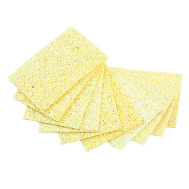 10 PCS High Temperature Resistant Soldering Iron Solder Tip Welding Cleaning Sponge Yellow Heatstable Cleaning Sponge