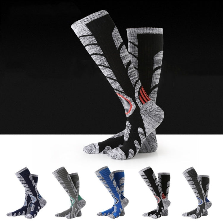 Outdoor Cycling Socks Compression Sports Football Ski Running Soft Knee-High Sports Socks, Size:M