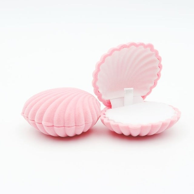 2 PCS Shell Shape Ring Box For Earrings Necklace Bracelet Jewelry