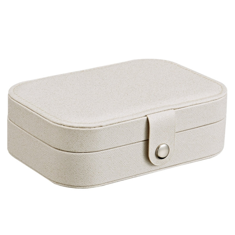 Simple Girl Earrings Rings Plate Jewelry Box Portable Leather Multi-function Jewelry Storage Box