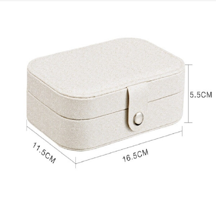 Simple Girl Earrings Rings Plate Jewelry Box Portable Leather Multi-function Jewelry Storage Box