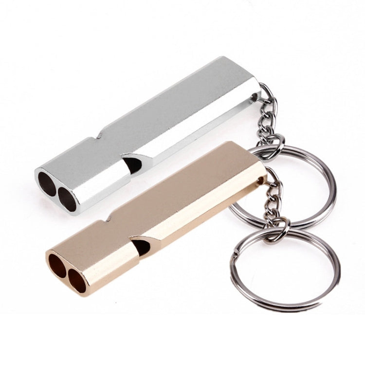 3 PCS Mini Portable 120db Double Pipe High Decibel Outdoor Camping Hiking Survival Whistle Double-frequency Emnergecy Whistle Keychain