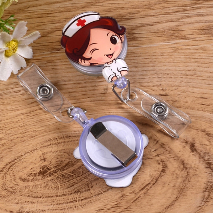 Cross Mark Pattern Cute Retractable Badge Reel Student Nurse ID Name Card Badge