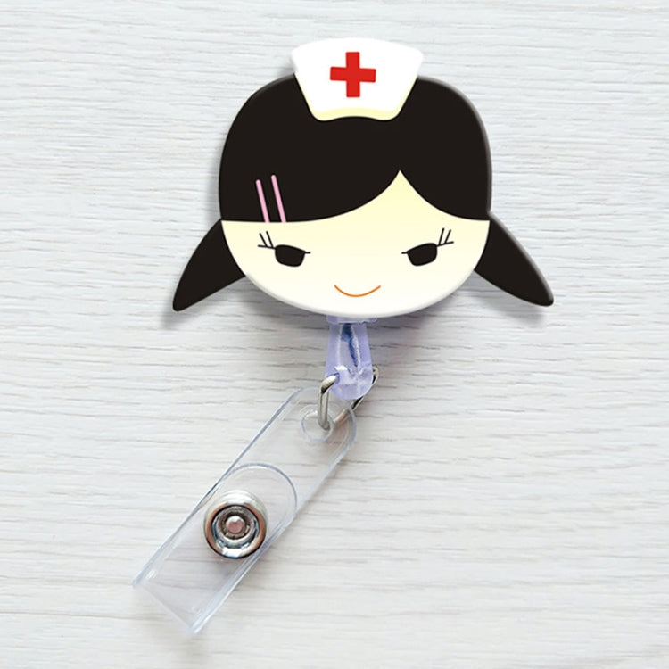 Little Nurse Pattern Cute Retractable Badge Reel Student Nurse ID Name Card Badge