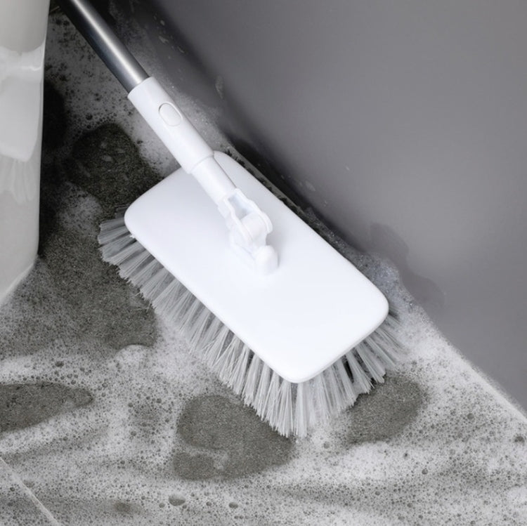 Long Handle Bristle Brush For Bathroom Floor Cleaning Brush(White)