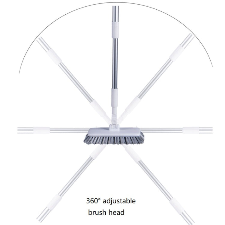 Long Handle Bristle Brush For Bathroom Floor Cleaning Brush(White)