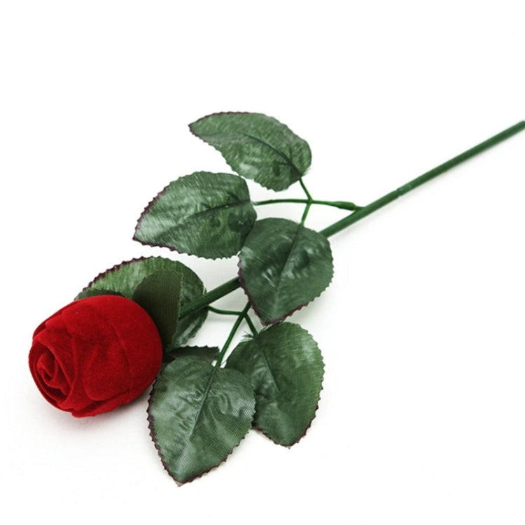 2 PCS Red Rose Velvet Wedding Ring Box Gift Box Valentines Engagement Box Jewelery Packaging Box
