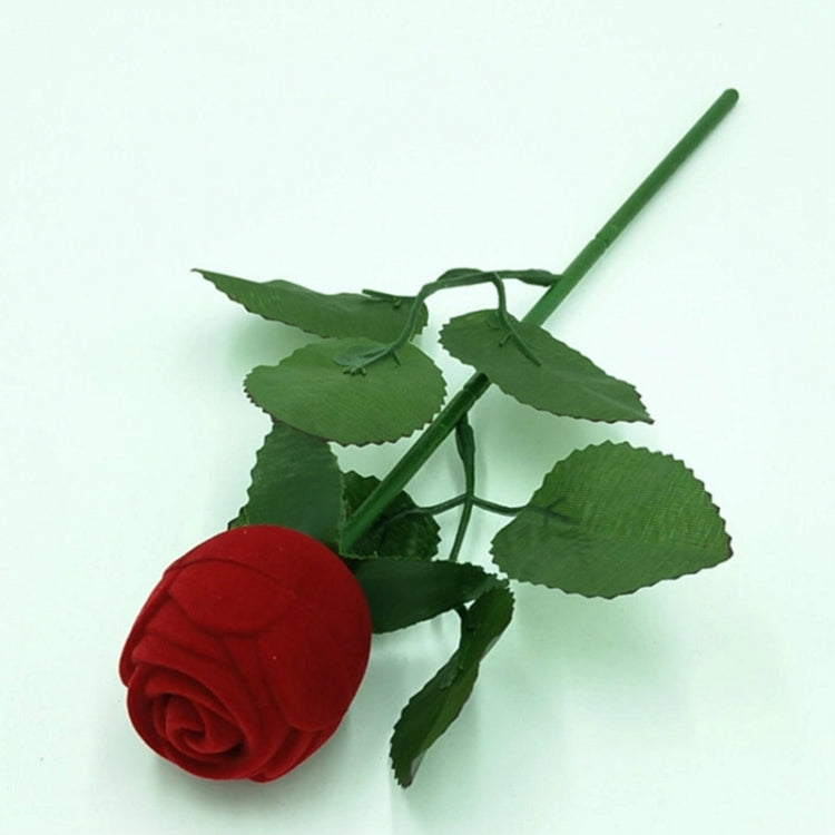 2 PCS Red Rose Velvet Wedding Ring Box Gift Box Valentines Engagement Box Jewelery Packaging Box