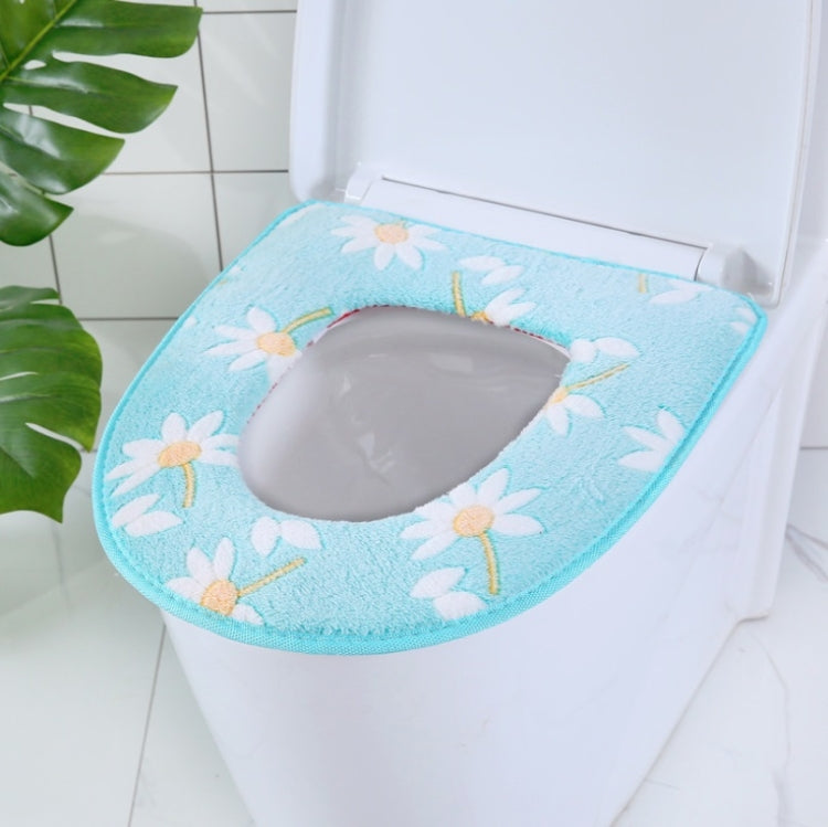 3 PCS Sticky-printed Toilet Seat Cushion Thickened Waterproof Not Cottony Ball Cushion, Random Color Delivery