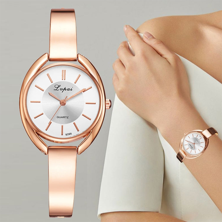 Lvpai P072 Women Quartz Steel Belt Silicone Belt Watch
