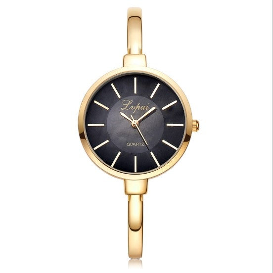 Lvpai P170 Simple Round Dial Alloy Compact Strap Quartz Watch for Women