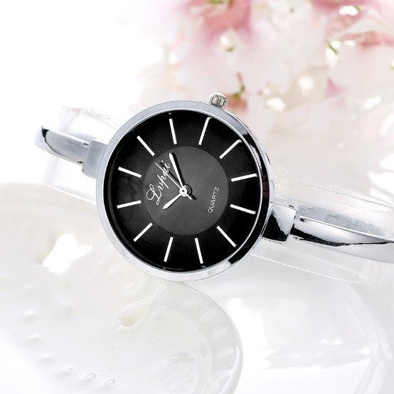 Lvpai P170 Simple Round Dial Alloy Compact Strap Quartz Watch for Women