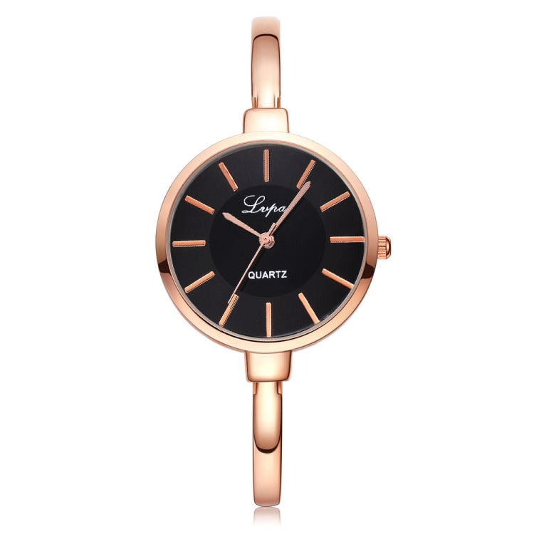Lvpai P170 Simple Round Dial Alloy Compact Strap Quartz Watch for Women