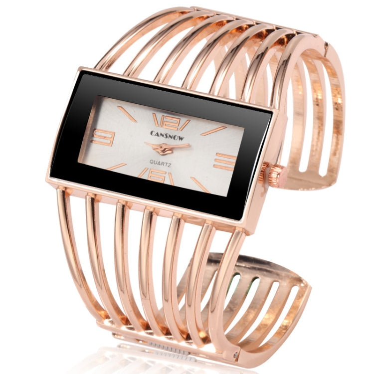 WAT2008 Alloy Bracelet Watch Creative Rectangular Dial Quartz Watch for Women