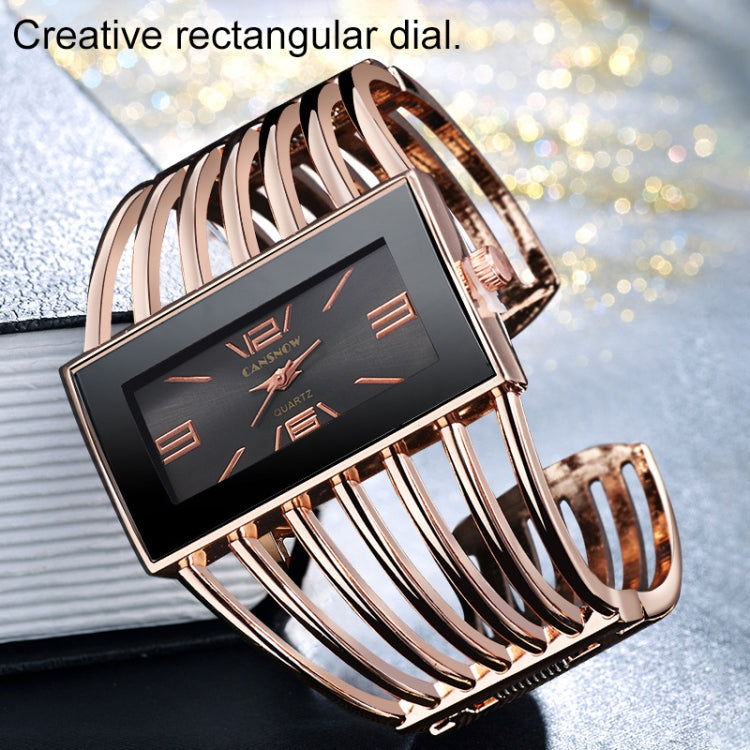 WAT2008 Alloy Bracelet Watch Creative Rectangular Dial Quartz Watch for Women