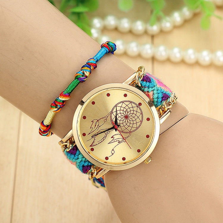 177 Ethnic Style Hand-woven Multi-color Belt Watch