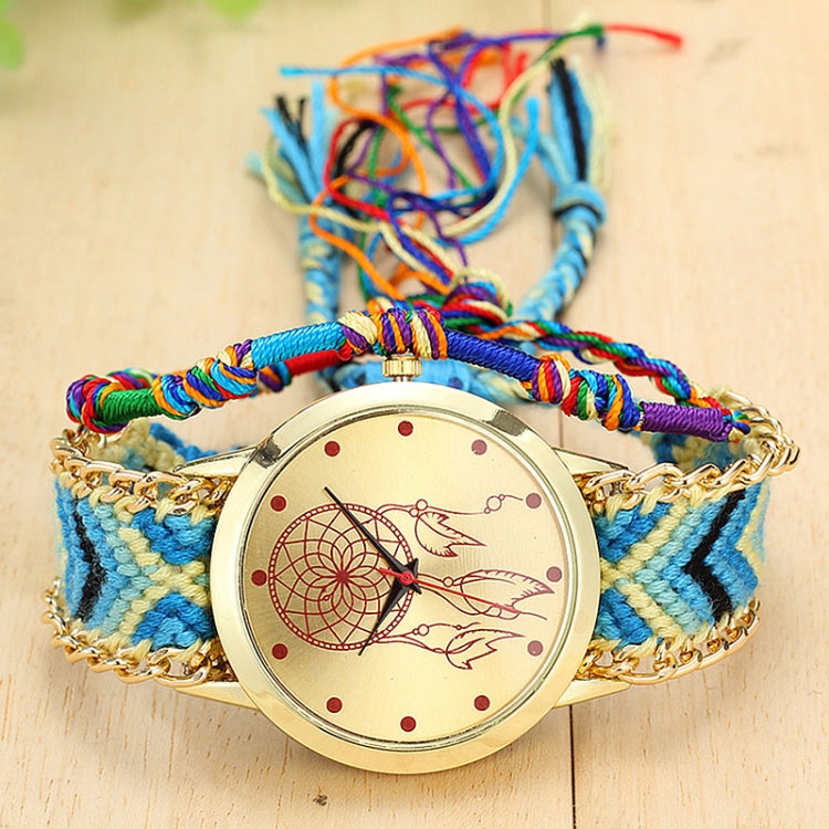 177 Ethnic Style Hand-woven Multi-color Belt Watch