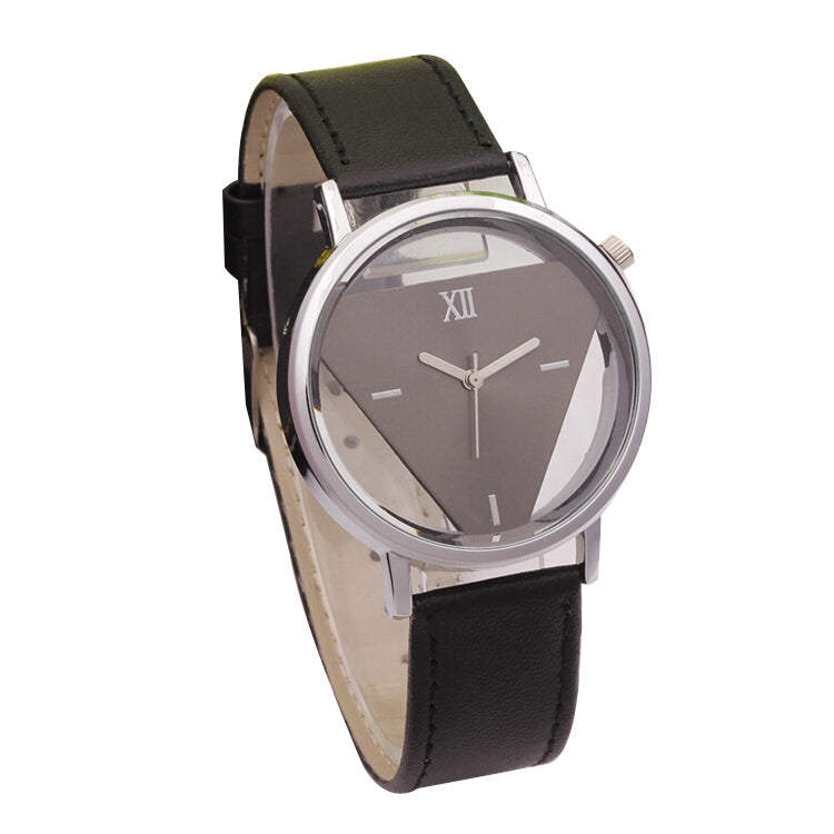 Women Triangle PU Leather Belt Quartz Watch