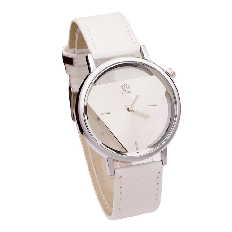 Women Triangle PU Leather Belt Quartz Watch