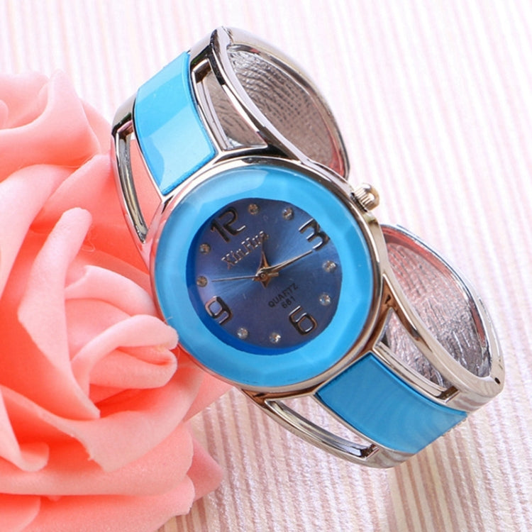 XinHua Women Diamond Mirror Surface Hollow Stainless Steel Bracelet Quartz Watch