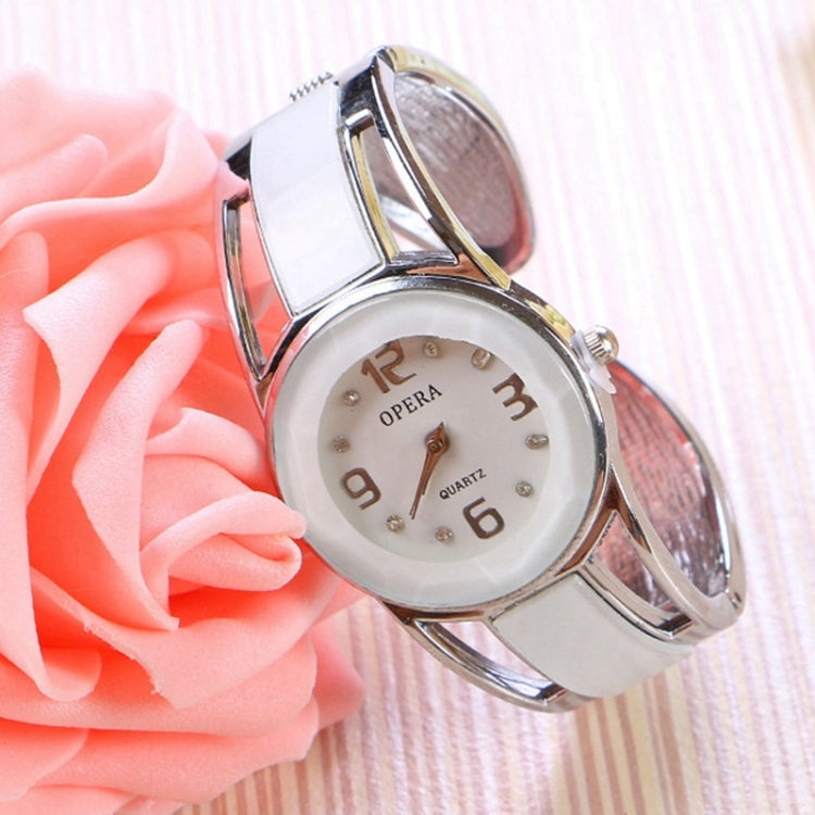 XinHua Women Diamond Mirror Surface Hollow Stainless Steel Bracelet Quartz Watch