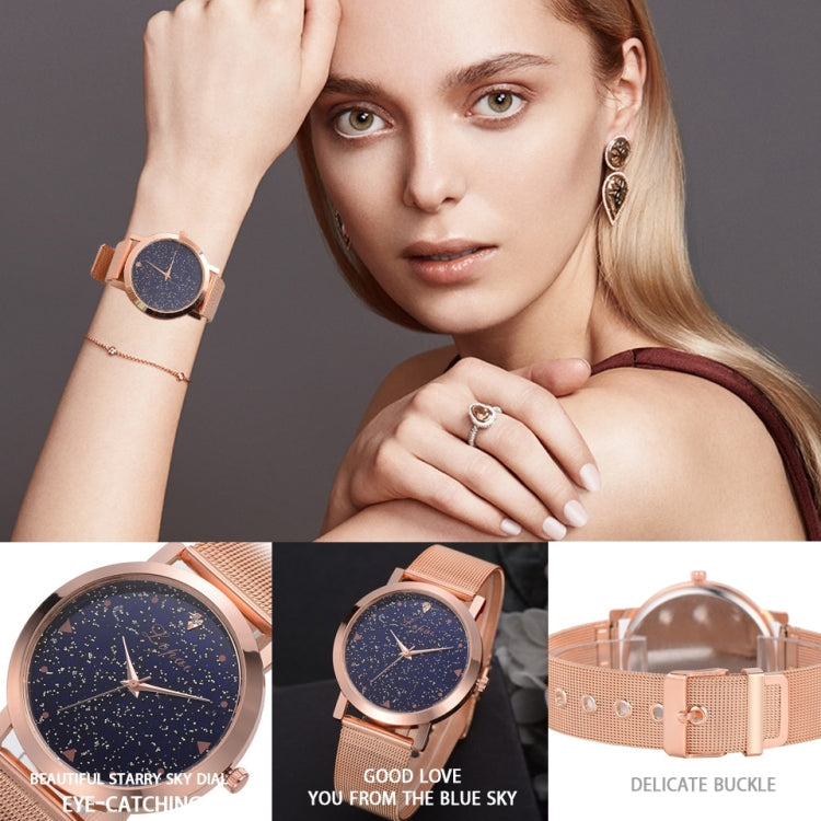 Lvpai P381 Starry Steel Quartz Watch for Women