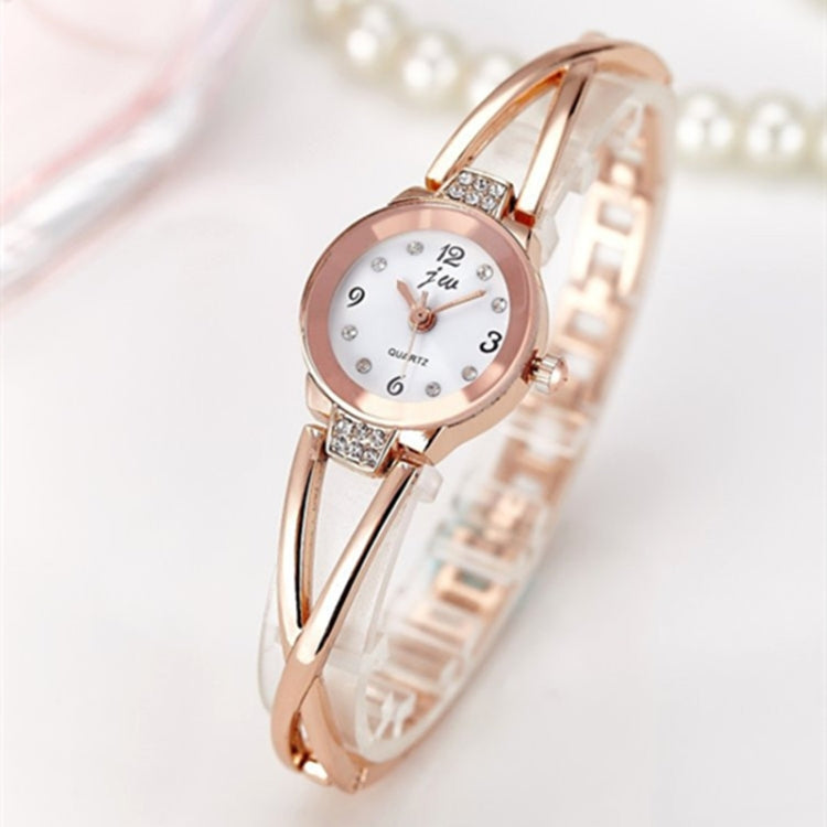 2 PCS Steel Belt Diamond Mirror Digital Scale Quartz Watch Bracelet Watch for Women