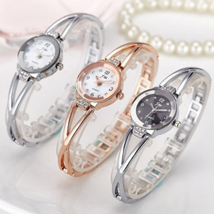 2 PCS Steel Belt Diamond Mirror Digital Scale Quartz Watch Bracelet Watch for Women