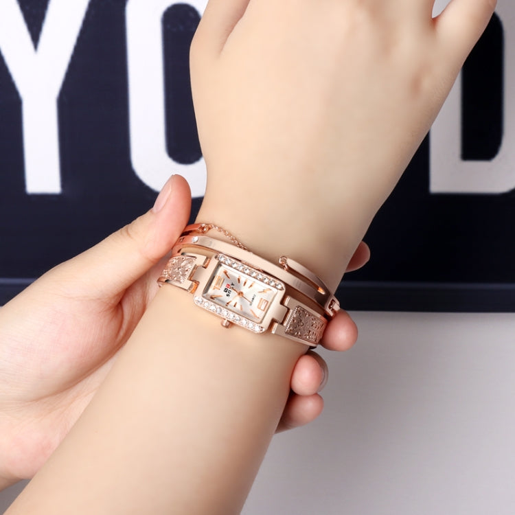 SX SOXY Women Square Dial Diamond Alloy Strap Bracelet Watch