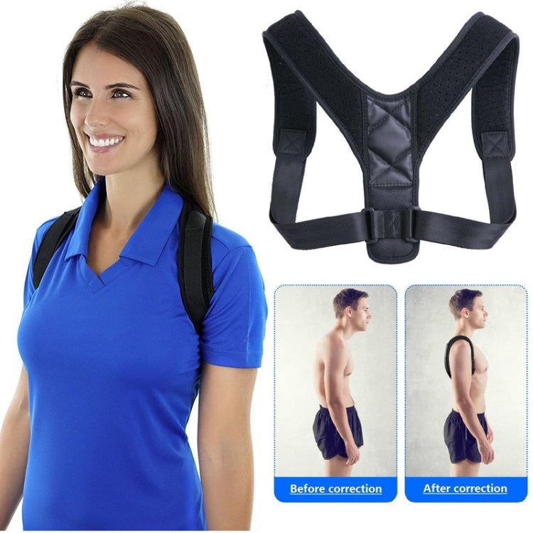 Brace Support Belt Adjustable Back Posture Corrector Clavicle Spine Back Shoulder Lumbar Posture Correction(Black)