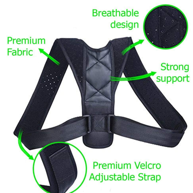 Brace Support Belt Adjustable Back Posture Corrector Clavicle Spine Back Shoulder Lumbar Posture Correction(Black)