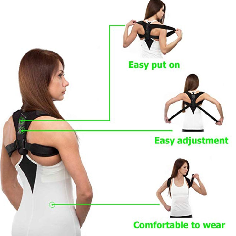 Brace Support Belt Adjustable Back Posture Corrector Clavicle Spine Back Shoulder Lumbar Posture Correction(Black)