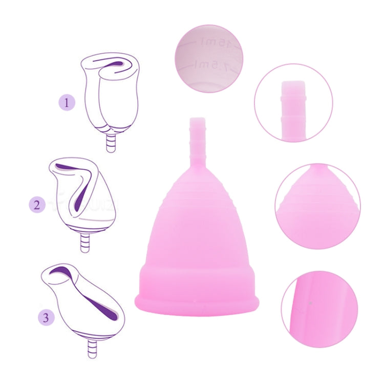 Feminine Hygiene Menstrual Cup Silicone Reusable Women Cup, Random Color Delivery