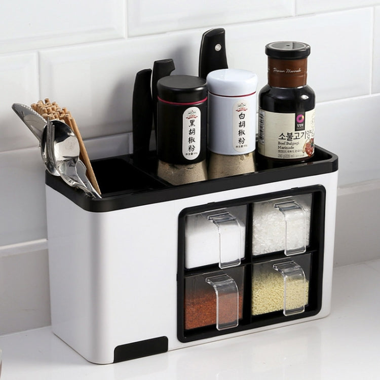 Wall-mounted Household Punch-free Chopsticks Storage Multi-function Kitchen Seasoning Box