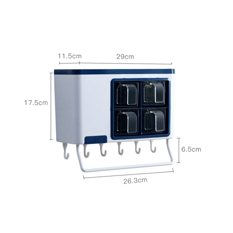 Wall-mounted Household Punch-free Chopsticks Storage Multi-function Kitchen Seasoning Box