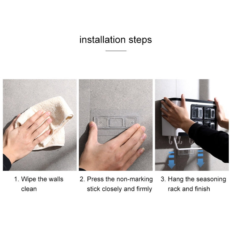 Wall-mounted Household Punch-free Chopsticks Storage Multi-function Kitchen Seasoning Box