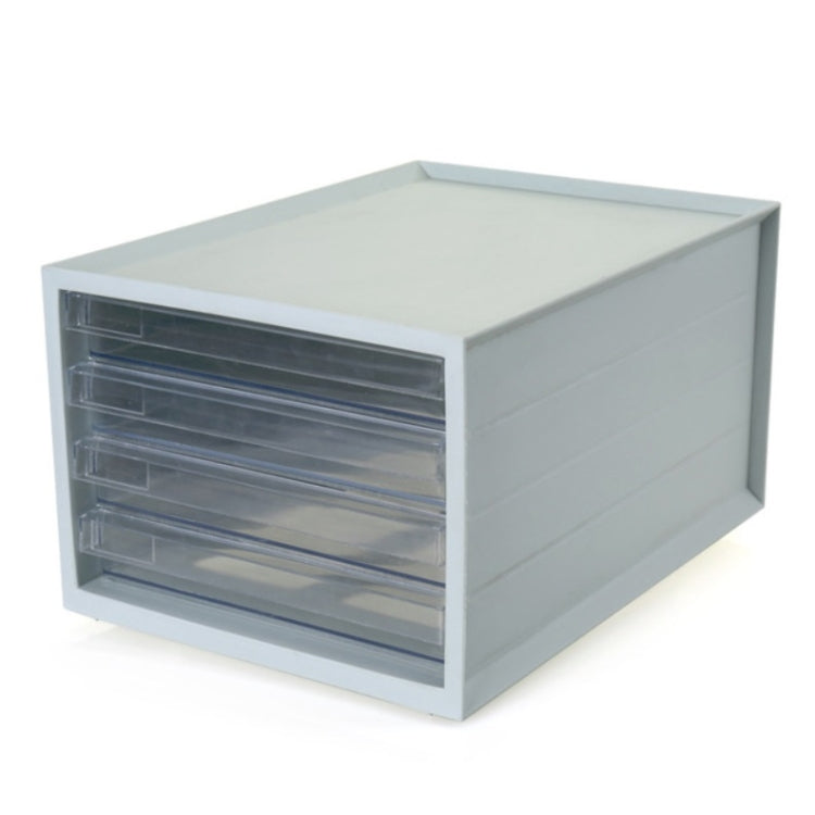 Transparent Drawer Storage Cabinet Stackable Desktop Office File Cabinet, Size: 4 Layer