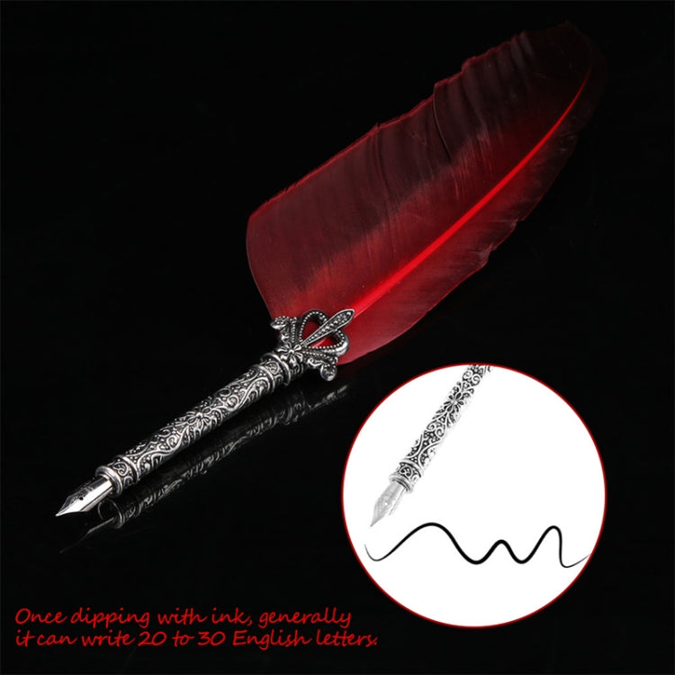 5 Sets Metal Signature Pen Dip Water Feather Pen Pen Set